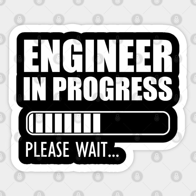 Engineer in progress Please wait.. w Sticker by KC Happy Shop